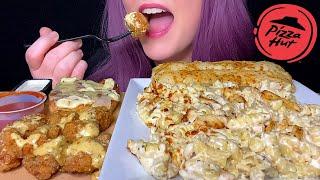 ASMR PIZZA HUT MUKBANG (NO TALKING) PASTA + BONELESS WINGS + CINNABON