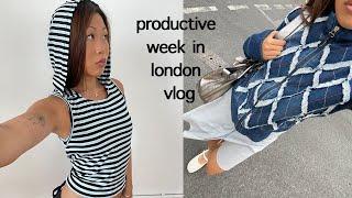 productive week in london vlog | studio tour, vintage unboxing