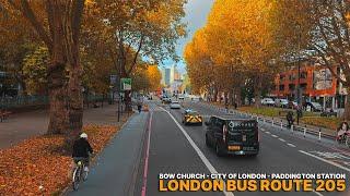 Early Morning London Bus Ride | Upper Deck POV on Bus 205 from Bow Church to Paddington