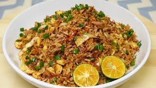 沙丁鱼炒饭，口感清爽，粒粒分明，好吃做法又简单Sardin Fried Rice, refreshing taste, distinct grains, delicious and simple