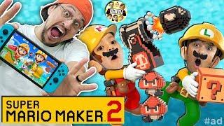 SUPER MARIO MAKER 2!  FGTeeV Shawn makes a Level?? LOL