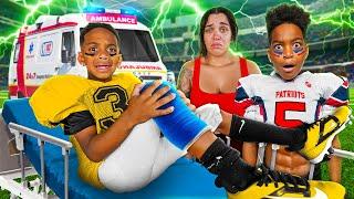 KYRIE'S SCARY FOOTBALL INJURY!!