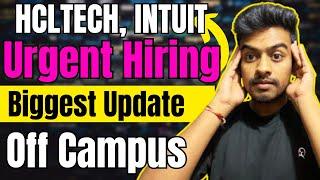 HCLTECH Urgent Hiring Started | Biggest OFF Campus Drive For 2025, 2024, 2023 Batch | Fresher Jobs