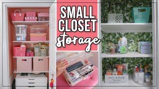 Small Closet Organization Ideas | Storage Closet Organization | Bathroom Closet & Craft Closet