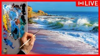  Oil Painting Tutorial - Sea Landscape / Easy Art / Drawing / Relax / Ölgemälde Malerei Zeichnung