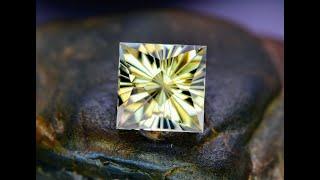 Light Yellow Citrin Cutting, Faceting and Polishing || Beautiful Precision Cutting of Gemstones