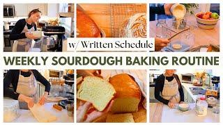 Once A Week Sourdough Bread Making Routine