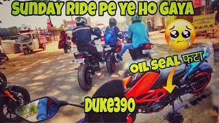 Sunday ride cancel kya ho gaya Duke390 ke saath//#bikedamage