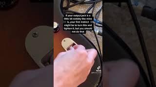 How to fix a loose output jack on your electric guitar 