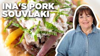 Ina Garten's Pork Souvlaki with Radish Tzatziki | Barefoot Contessa | Food Network