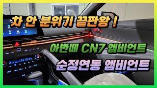 아반떼CN7 엠비언트 분위기 끝판왕 급으로 시공완료~