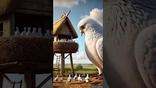 Pigeon and her lovely babys | A lovely story pigeon and her babys #shorts #birds #ai