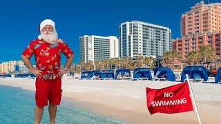 Clearwater Beach Florida 4K Winter Christmas Walking Tour