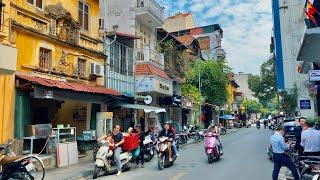 Vietnam Walking Tour 4K - Hanoi City Walking at Daytime