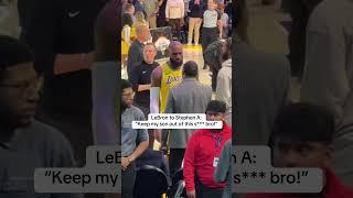 LeBron James confronted Stephen A. Smith after his recent criticism of Bronny #shorts
