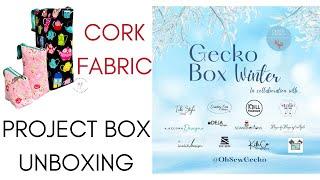 Cork Fabric Sewing Project Box - Unboxing the Winter Box 2023 from OH SEW GECKO