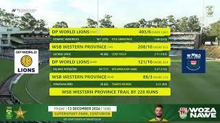 CSA 4-Day Series - Division 1 | DP World Lions vs WSB Western Province - Day 3