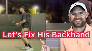 Watch Me Fix This Subscriber’s Backhand (Tennis Stroke Analysis)