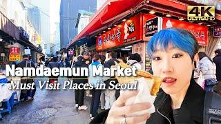 Korea Travel | Must Visit Places in Seoul | Namdaemun Market walking tour [4K] ️‍ Seoul Tour Vlog