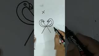 parrot drawing in Easy Way ।। Artist Pradip Pal  ।।#shorts