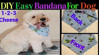 How To Make A Dog Bandana / Easy DIY Over The Collar Dog Bandana Super Cute And Easy Sewing Tutorial