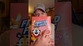 Strawberry MILKSHAKE Frosted Flakes.. Are they good??  #tastetest #foodreview #cereal #comedy