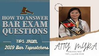 Tips from a Bar Exam Topnotcher | Top 3 | How To Answer Bar Exam Questions