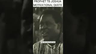prophet tb joshua motivational quote:STOP MISJUDGING YOURSELF AS A CHRISTIAN