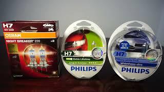 OSRAM Night Breaker 220, Philips EcoVision, WhiteVision ultra