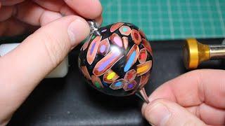 Purpleheart Woodturning's 12 Days Of Christmas - Day 2 - Resin & Coloured Pencil Bauble/Decoration