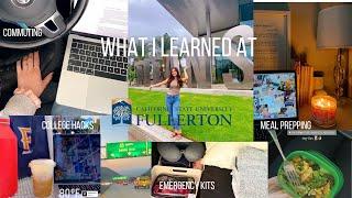 What I learned my 1st year at Cal State Fullerton: Commuter tips, college hacks, resources & more!