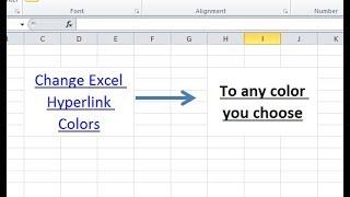 How to change hyperlink colors in Excel