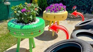 Amazing Recycling of 7 Car Wheels! 4 Super Ideas! You will be amazed!