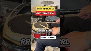 How to play a FIVE STROKE ROLL! (Essential Drum Rudiment) #drums