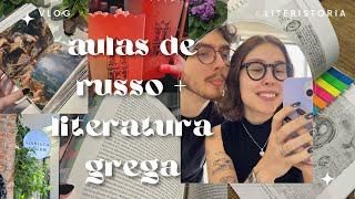 vlog ️ literatura grega, aulas de russo, irmãos karamázov, book haul e +