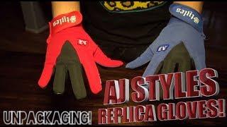 RED AJ STYLES PHENOMENAL ONE REPLICA GLOVES UNPACKAGING!