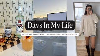 DAYS IN MY LIFE: Outdoor Movie Night, Hosting Tips, & Car Updates