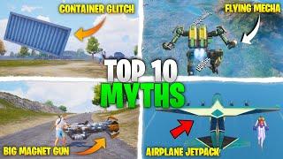  Top 10 Secret Myths in BGMI PUBG | Big Magnet Gun | 3.2 Update New Mysterious Busted Myths