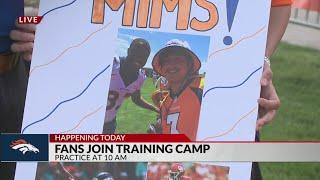 Denver Broncos fans line up for 1st day of training camp