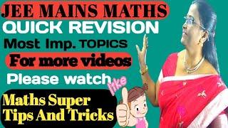 JEE MAINS MATHS-QUICK REVISION( Statistics)- Most Imp. topics - MATHS SUPER TIPS AND TRICKS-LAKSHMI