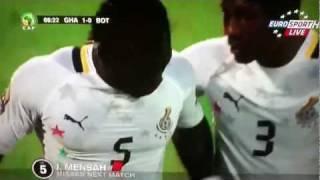 Ghana VS Botswana : Mensah Red Card