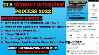 ⏩TCS Without Interview Process || How to Get Direct OL || Which Criteria Imp for Direct OL? Details