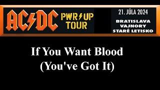 AC/DC - If You Want Blood (You've Got It) /live/, letisko Vajnory, Bratislava, Slovakia, 21.7.2024