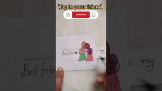 How to make friendship card #papercard #cardmaking #papercraft #art #uniquecard