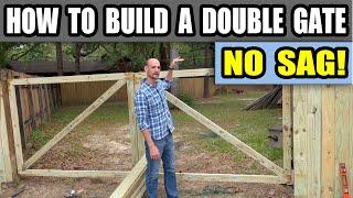 How to Build a Wooden Double Gate That Won't Sag!!