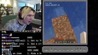 xQc Shocked after trying AI Minecraft for The First Time Ever