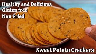 The Best Super Crispy Healthy Sweet Potato Chips Recipe | Gluten Free, Non Fried Snacks