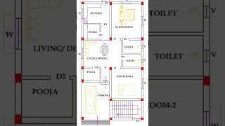 20 × 50 house plan, 20 by 50 home plan, 20*50 house plan, home plan, #short #homedesign #homeplan