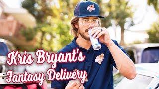 Kris Bryant pulls pizza delivery prank on Fantasy Baseball Leagues.