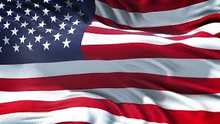 USA Flag 5 Minutes Loop - FREE 4k Stock Footage - Realistic American Flag Wave Animation